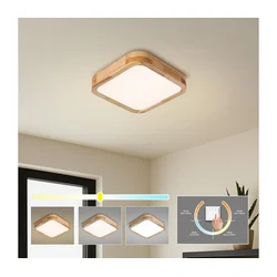 Brilagi - LED stropna svetiljka WOODLINE SQUARE LED/32W/230V 3000/4000/6000K hrast 30x30