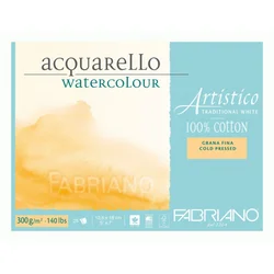 Blok Watercolour Artistico trad.Z.12,5x18cm 25L 300g (rough/grana grossa) Fabriano 19021218