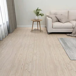 Podne daske 5,11 m2 55 pcs PVC Bijela i drvena boja