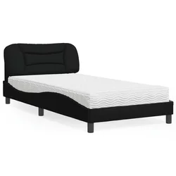 Krevet s madracem Hvar crni 100 x 200 cm od tkanine