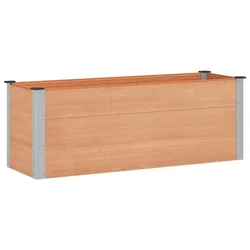 Vidaxl Vrtna visoka greda Rjava 150 x 50 x 54 cm