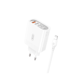 XO Punjač L100 4USB Fast charging 1 USB sa Iphone kablom