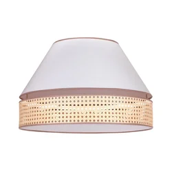 Duolla - Plafonsko svetlo AVIGNON 1xE27/15W/230V prečnik 50 cm bela/ratan