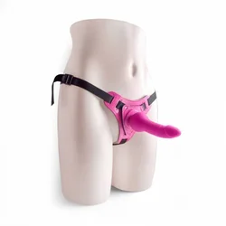 shumee Strap On Real Safe silikonski 14 cm roza