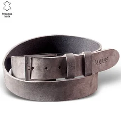 Princ Leather Muški kaiš 255, Kožni, Sivi