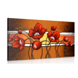 Slika rdeči poljski mak - 30x20