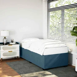 Okvir za krevet plavi 90x200 cm baršunasti