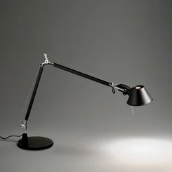 TOLOMEO MINI STOLNA LAMPA E-27/100W CRNA KOMPLET SA POSTOLJEM A005940+A008610