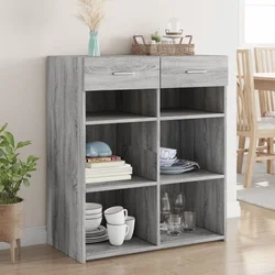 Komoda siva boja hrasta 80x42,5x93 cm od konstruiranog drva