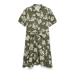 VERO MODA Dolga srajca  oliva / črna / bela