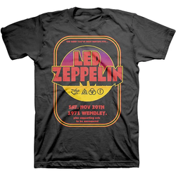 Led Zeppelin Majica 1971 Wembley Unisex Black L