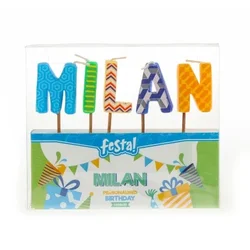 Festa natalis rođendanska svećica - odaberite ime milan ( 724180 )
