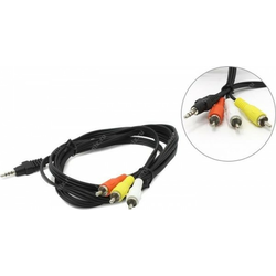 GEMBIRD CCA-4P2R-2M Jack AV 3.5mm 4-pin, cable Jack AV 3.5mm male - 3x RCA male 2m black