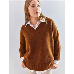 Bianco Lucci Pulover Pullover mokka