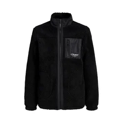 Jack & Jones Junior Jopa iz flisa JJESoho črna/bela