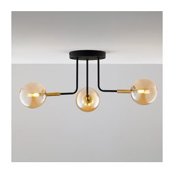 Jupiter 2037 - Luster na šipci BURANO 3xG9/10W/230V crna/zlatna/bež