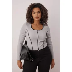Trendyol Curve Ženska bluza Tbbaw26Af00041, Siva