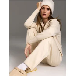 Sinsay - Pletene pantalone sa viskozom - nude
