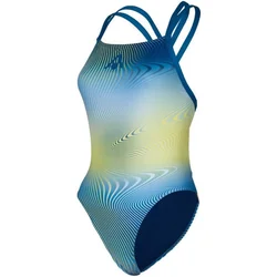 Womens swimwear aqua sphere essential open back multicolor/blue 28