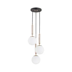 Luster na sajli VOLDA 3xE14/10W/230V prečnik 28 cm mesing