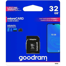 GoodRam spominska kartica microSD 32GB + SD adapter (500305)