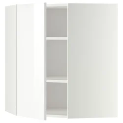 METOD Ugaoni zidni element s policama, bela/Ringhult bela, 68x80 cm
