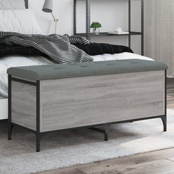 Klupa za cipele siva boja hrasta 102x42x45 cm konstruirano drvo