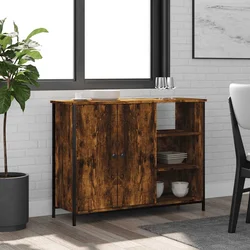 Komoda boja dimljenog hrasta 100 x 33 x 75 cm konstruirano drvo