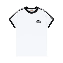 LONSDALE Majica Craigtown črna/bela