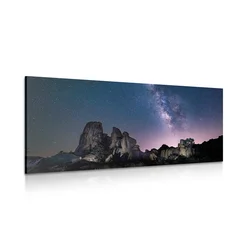 Slika zvezdnato nebo nad skalami - 200x100