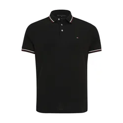 TOMMY HILFIGER Majica karminsko rdeča/črna/bela