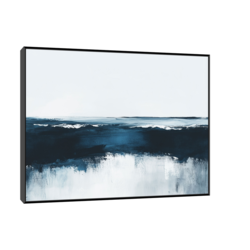 Canvas Slika na platnu Tišina talasa 40x30cm, Sa ramom, Crni