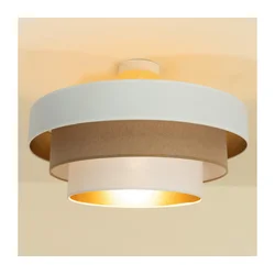 Plafonski luster WENTA 1xE27/60W/230V prečnik 50 cm bela/braon