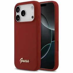 Guess MagSafe maska s metalnim logom i natpisom (GUHMP17LSMBSLM) za iPhone 17 Pro - magenta
