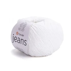 Pletena preja Gina / Jeans 50 g - (01) bela