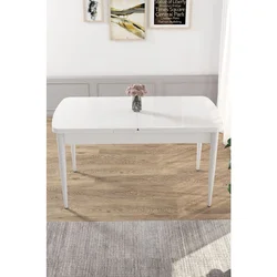 Hanah Home trpezarijski sto Nix, 114 × 70 cm, bela ploča, bele noge