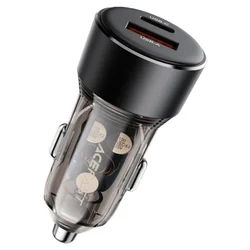 ACEFAST B12 Autopunjač s dualnim portom (USB - A + USB - C, 60W) - Crna KP36773