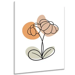 Slika minimalistični cvet na belem ozadju No1 - 40x60