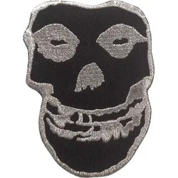 Misfits Inverted Silver Skull Našitek za šivanje 67 x 90 mm