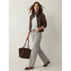 Sinsay - Pamučna slim fit majica sa dugim rukavima - svetlo siva