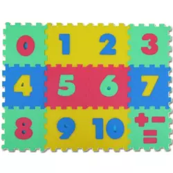 Malý Génius - Puzzle Brošure za puzzle za dječju pjenu, brojevi 12 komada, četiri boje - 3+ dijelova