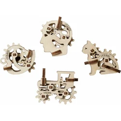 Ugears 3D Puzzle V Fidget Tribiks 8 delov