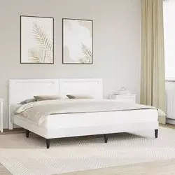 Krevetna konstrukcija Bijela 180 x 200 cm Umjetna koža