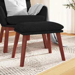 vidaXL Stolček za noge črn 45x29,5x39 cm blago