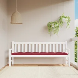 Jastuk za vrtnu klupu boja vina 200 x 50 x 7 cm tkanina Oxford