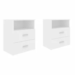 Vidaxl Nočna omarica 2 kosa bela 50x32x60 cm