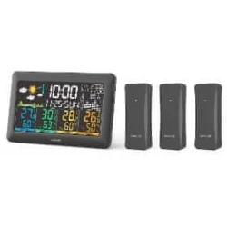Sencor - Meteostanica sa LCD displejem u boji + 3 senzora 3xAA + 6xAA crna
