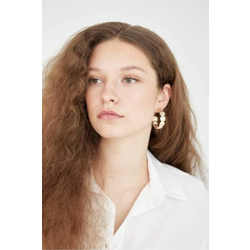 DEFACTO Women's Hoop Gold Earrings