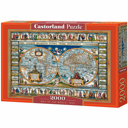 Castorland puzzla 2000 Pcs Map of The World 200733