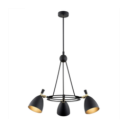 Argon 6149 - Luster na štapu CHARLOTTE 3xE27/15W/230V crna/zlatna